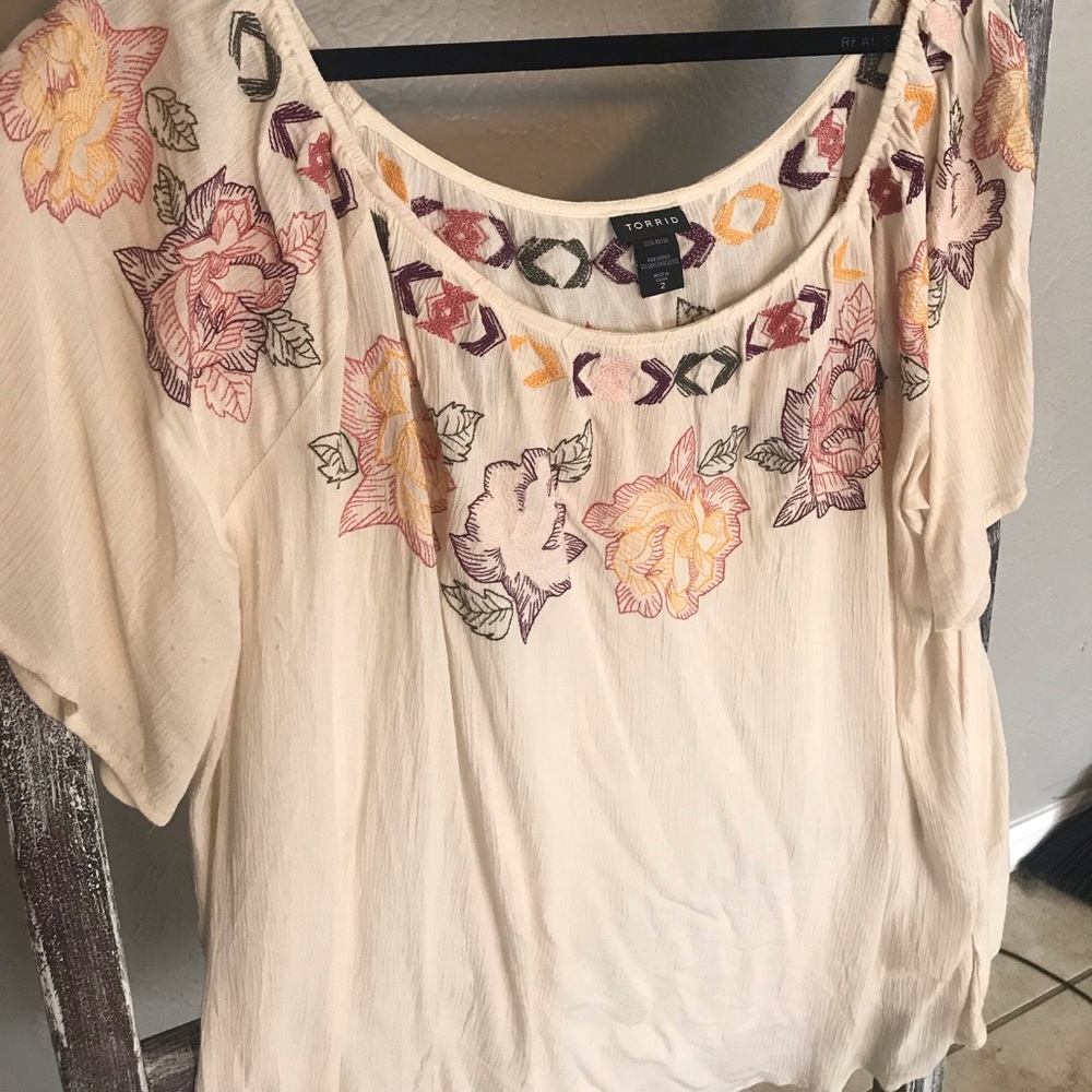 Torrid Off the Shoulder Top Size 2